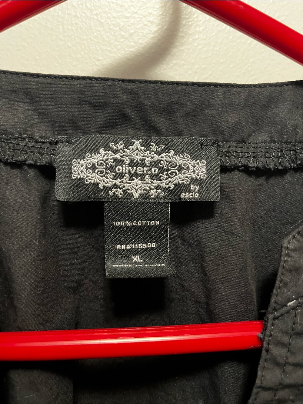 Black Embroidered V-Neck Puff Sleeve Blouse - Picture 3 of 4